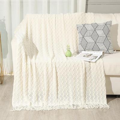 OEING Knitted Plush Throw Blanket