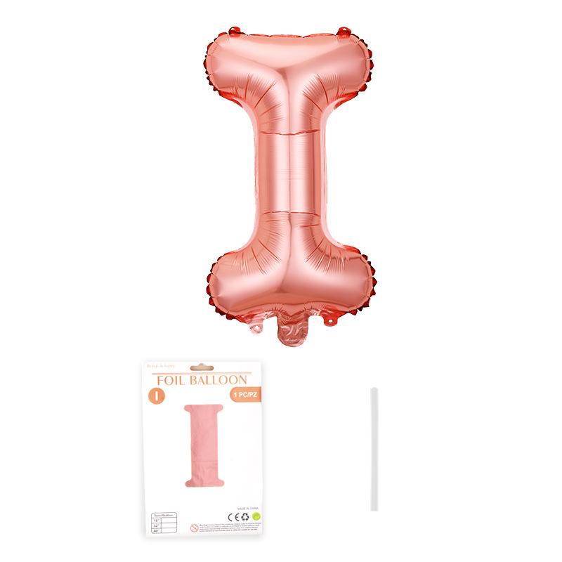 Independent Paper Card Packaging 16-Inch English Letter Aluminum Film Balloon Birthday Party Decoration Arrangement Aluminum Foil Balloon