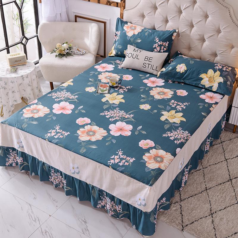 Home New Product Cotton Bed Skirt Mattress Cover Protective Cover Bedspread Cotton Single Double Single Bed Skirt