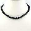 8mm Natural Silver Obsidian Gemstone Round Beads Jewelry Handmade Elegant Necklace 17-20" For Women 8BN-55