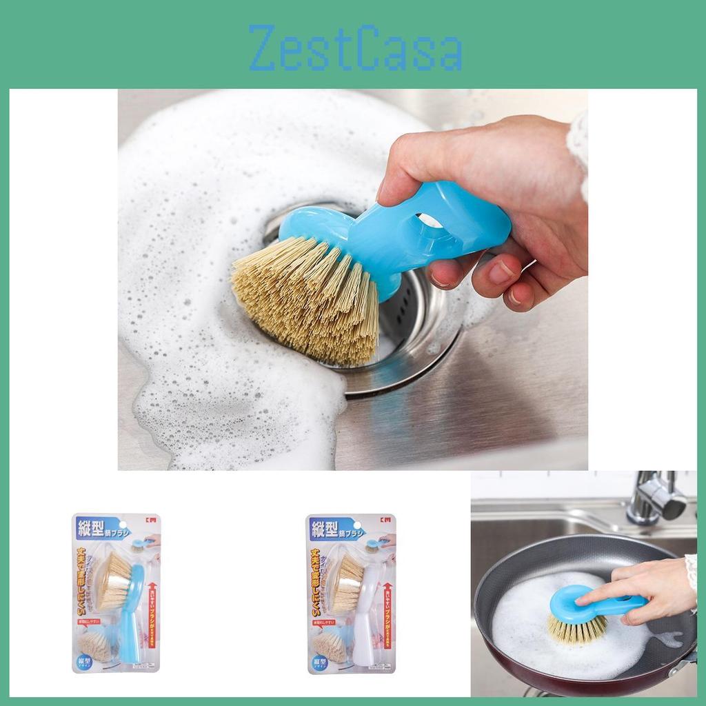 Kitchen Pot Scrubber With Abs Handle And Nylon Bristles For Effective Cleaning