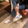 2025 New Leather Women's Shoes Sports Versatile Single Shoes Women's Autumn White Shoes Women's Casual Flat-bottomed German Training Shoes
