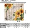 Farmhouse Sunflower Curtains Country Vintage Floral Wooden Board Art Printed Window Drapes Bedroom Kitchen Decor Room Darkening Polyester Master