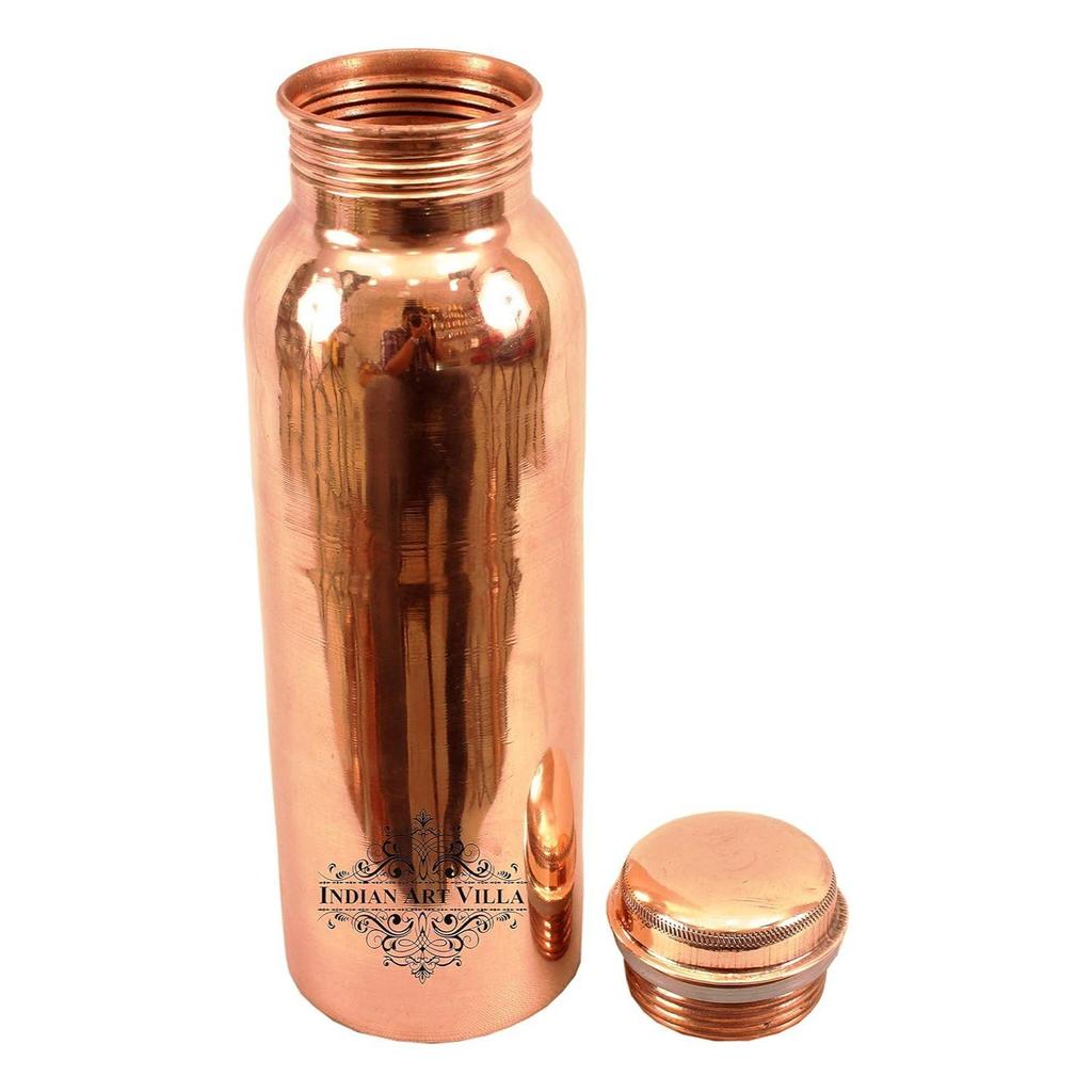 Design Fugenlose Auslaufsichere Kupferwasserflasche für Reise-Essential, Yoga, 1000 ml
