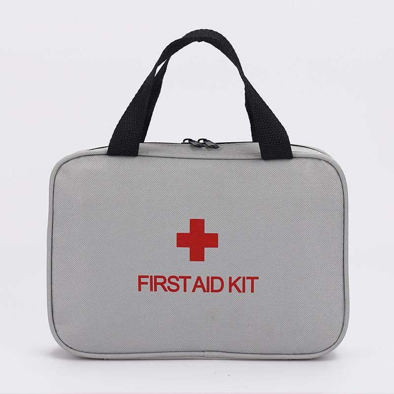 Outdoor & Home Emergency First Aid Kit Small Portable with Multiple Mesh Pockets Classified Storage Medical Bag