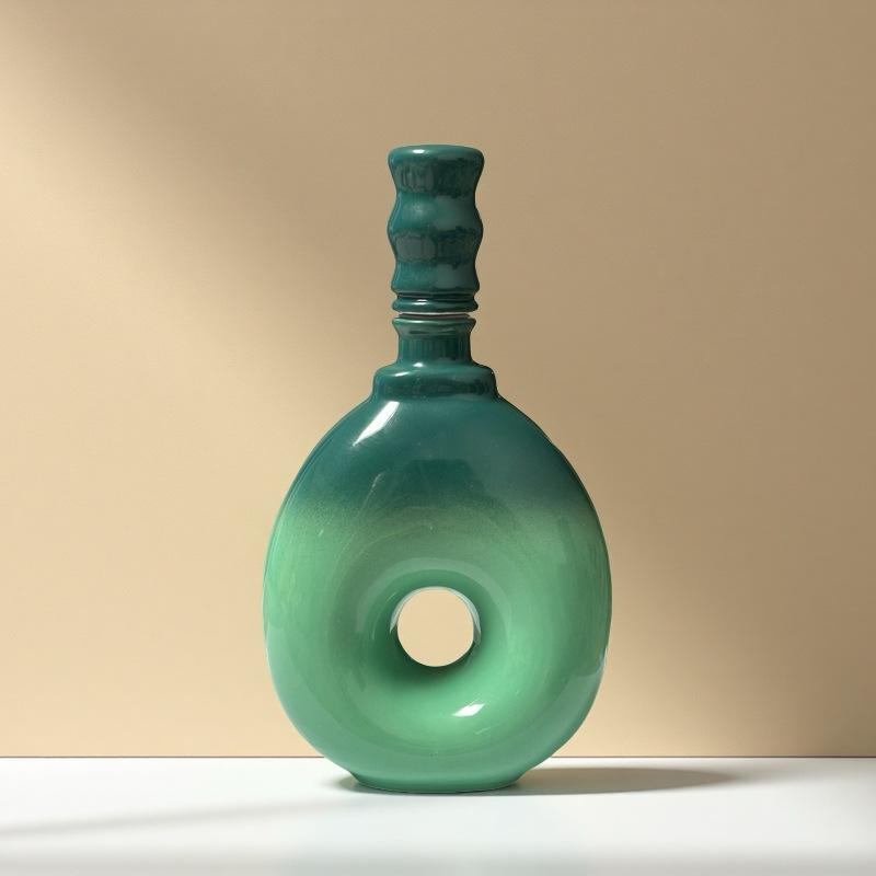 Керамическая винная бутылка Jingdezhen с дизайном Солнце и Луна - емкость 1 цзинь, персонализированная пустая банка и горшок.