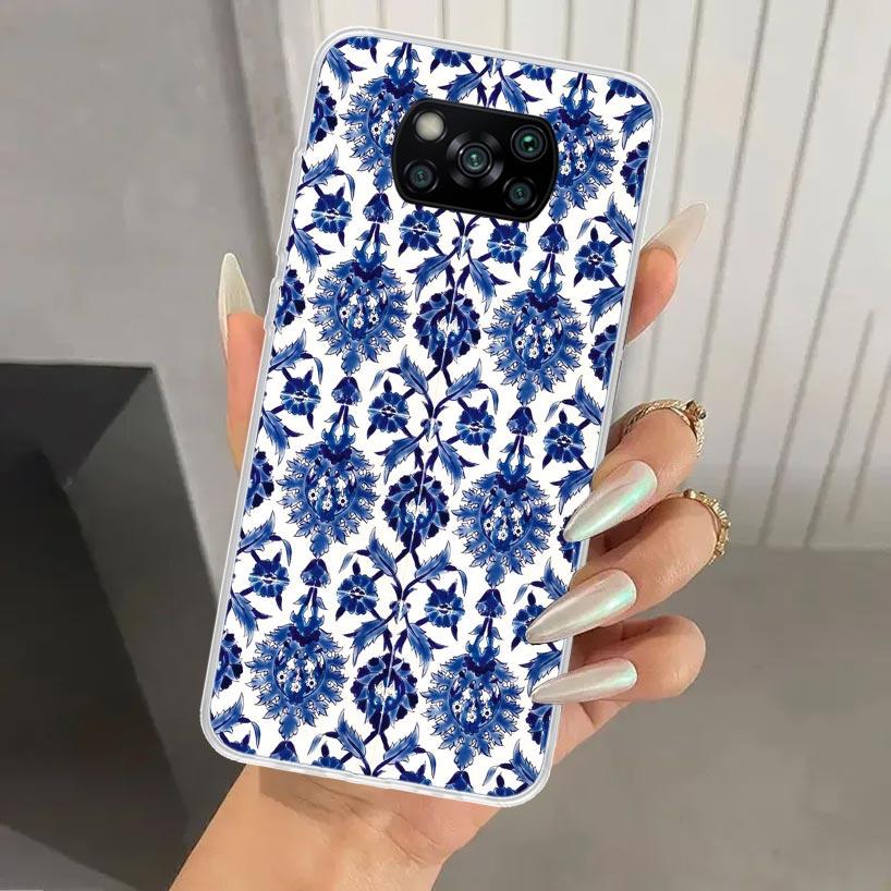 Blue And White Porcelain Phone Case for Xiaomi Poco X5 X6 X7 Pro F7 Ultra M7 Redmi 15 15C 13 13C 12 12C 10 10A 10C 9 9A 9C 9T Sh