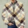 Men's Printed Corduroy Warm Pocket Suit Jacket Cardigan Men's Casual Suit