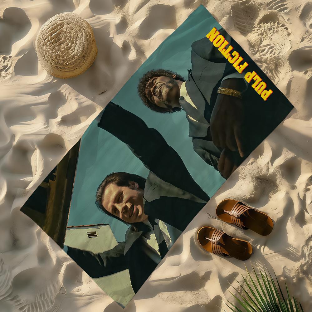 Klassischer Film P-Pulp F-Fiction Handtuch Weich Leicht Anti-Sand Großes Strandtuch Schnelltrocknend Bad Sport Familie