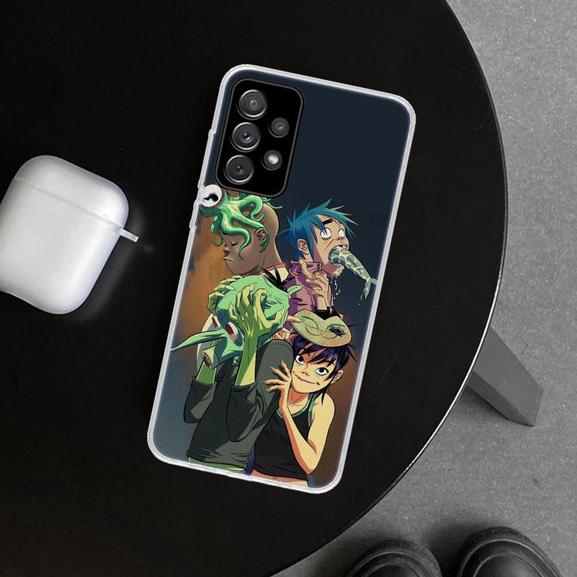 Gorillaz Anime Phone Case Cover for Samsung Galaxy A12 A22 A32 A52 A72 A02S A51 A50S A31 A20S A10S Note 20 Ultra 10 Plus Galaxy