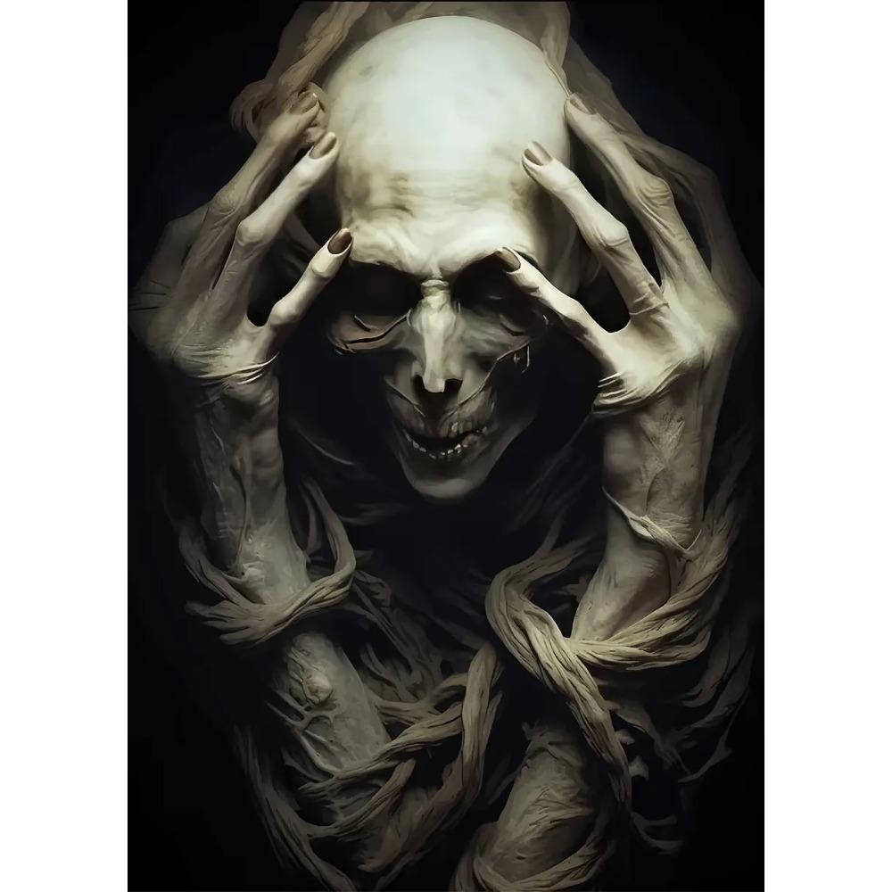 Vintage Skeleton Monster Spooky Posters Thriller Moody Gothic Ghost Prints Canvas Painting Wall Pictures Home Living Room Decor