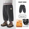 European Boy's Fleece-Lined Knit Sweatpants for Winter 2025