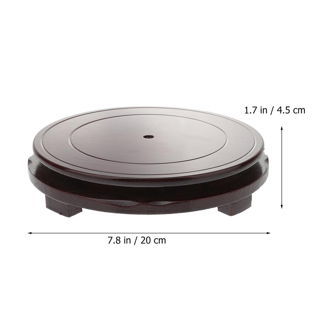 Wood Round Base Flowerpot Drip Tray Red Textured Non-Slip Heat-Resistant Plant Pots Saucer for Ceramic Basin Balcony Flower Pots