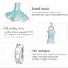 WOSTU Warm Fishtail Skirt Charm Fit Original Bracelets & Bangle 925 Sterling Silver CZ Fine Jewelry Make Gift