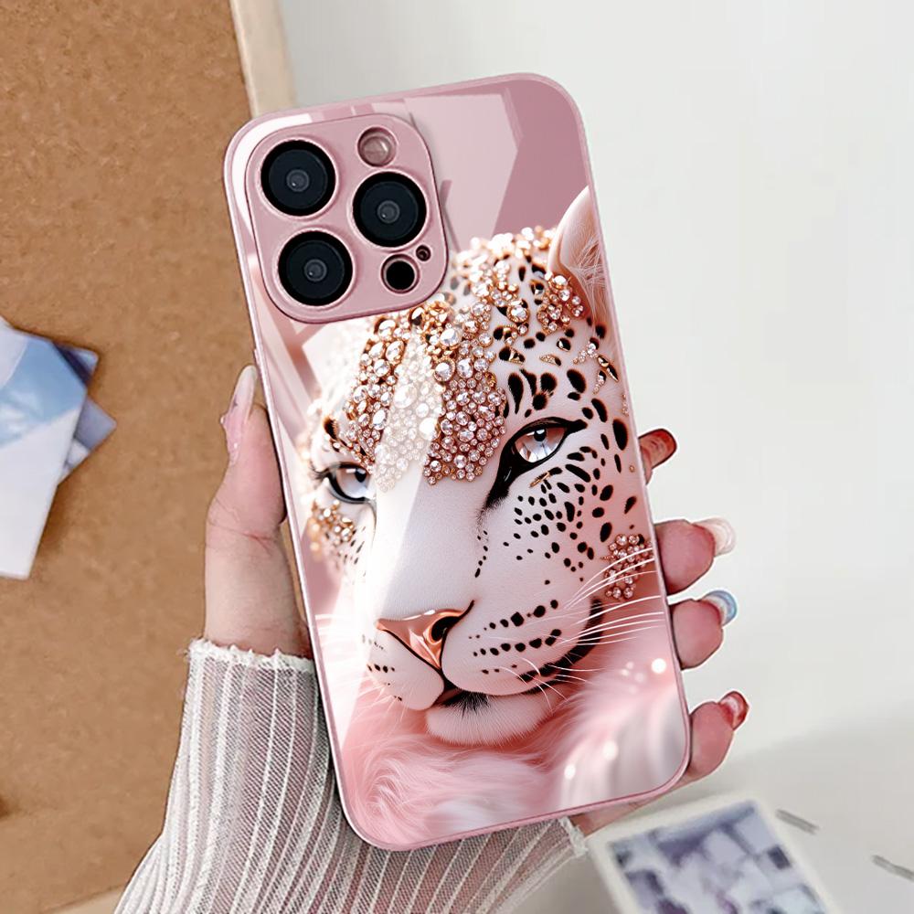Tempered Glass Phone Case For Samsung Galaxy S26 Ultra Funda S25 S24 S23 Plus S22 S21 FE S20 FE Prtotective Animal Cover Coque