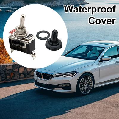 12MM Toggle Switch E-TEN1021 Swing Arm Toggle Switch 2/3 Heavy Pin, ON/OFF Duty Switch Toggle Rocker Cover 6-pin Cap SPST 4 N4J9