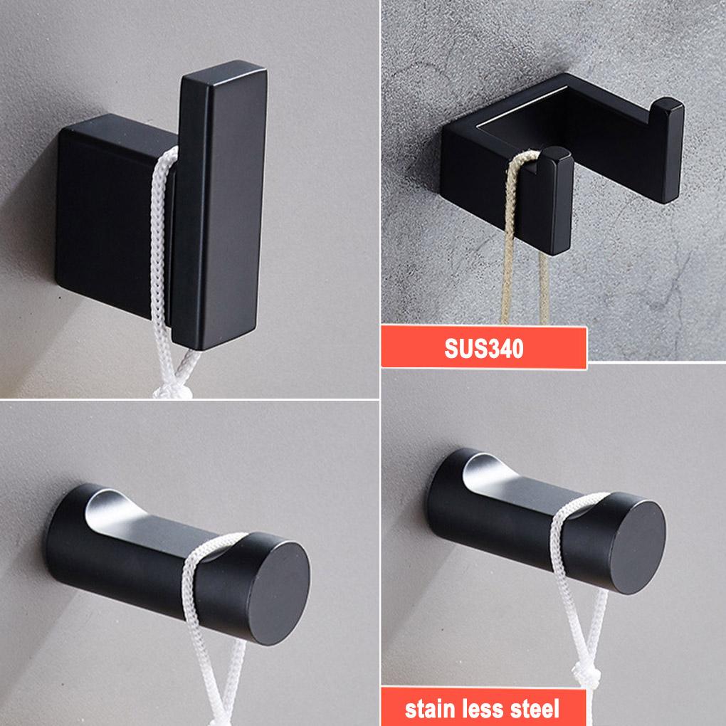 Bathroom Hook Stainless Steel Hanger Adhesive Hanging Wall-mounted Hooks Decoration Towels Rack Supplies Bathrobe Toilet