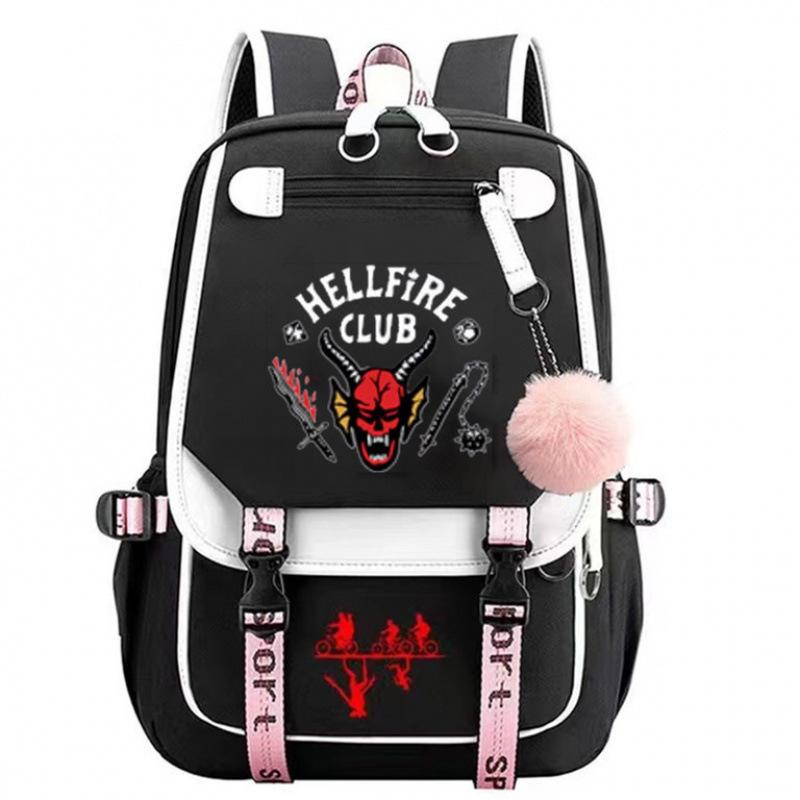 Stranger Things Backpack Usb Charging Backpack Student School Bag School Bag Stranger Ship according to the picture