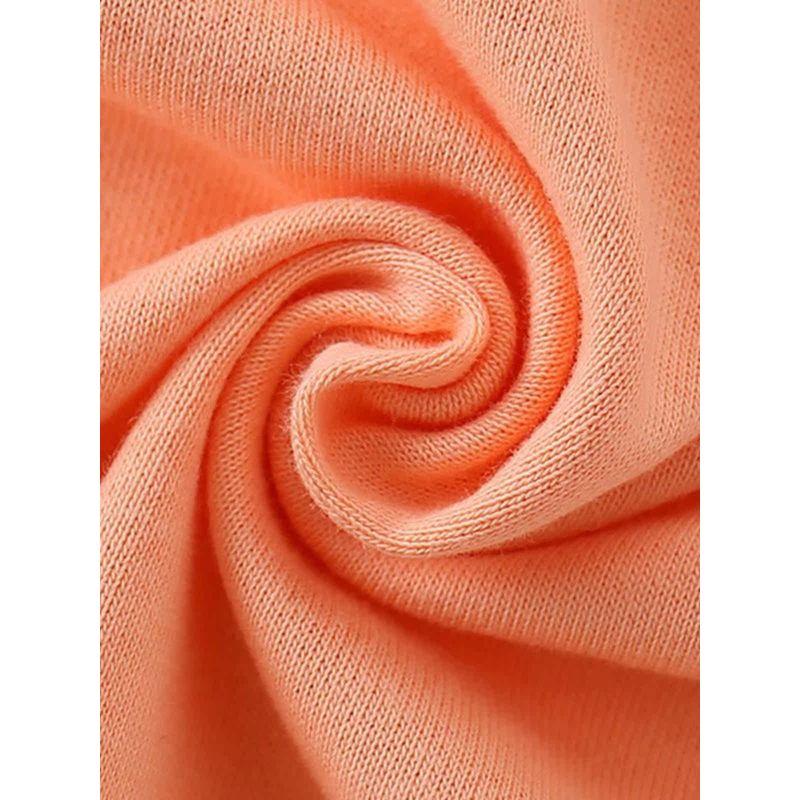 Girls' Sweatshirt, Spring and Autumn Style, Orange Strawberry Pullover, Children's Long-Sleeved Round-Neck Pure Cotton Base Shirt, Stylish