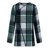 2024 Women's Plaid Print Long-sleeved Jacket - European & American Spring/Autumn Fashion
