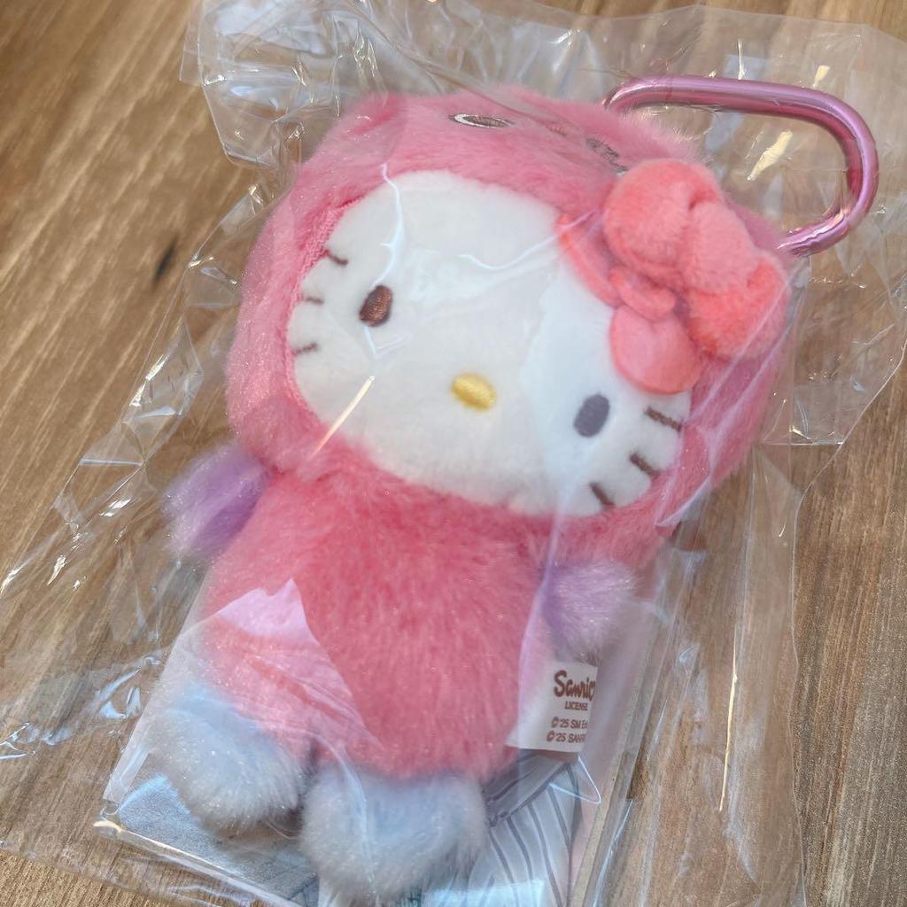 [USED] Korea exclusive SHINee KEY x Hello Kitty plush keychain with trading card