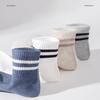 Men's Pure Cotton Boat Socks, Cotton Spring and Summer Thin Sweat-absorbing and Odor-proof Short Socks, Student Sports Socks