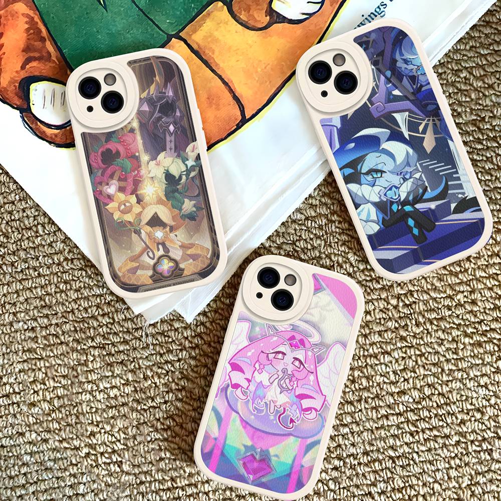 Mobile Game C-Cookie Run Kingdom Phone Case For IPhone 16 15 14 13 12 11 Pro Max Plus Soft Leather Cover