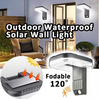 Solar Wall Lights Wall Solar Lights Outdoor Waterproof Bright High-Brightness Lamp Smart Sensing For Patio Yard Pathway Backyard