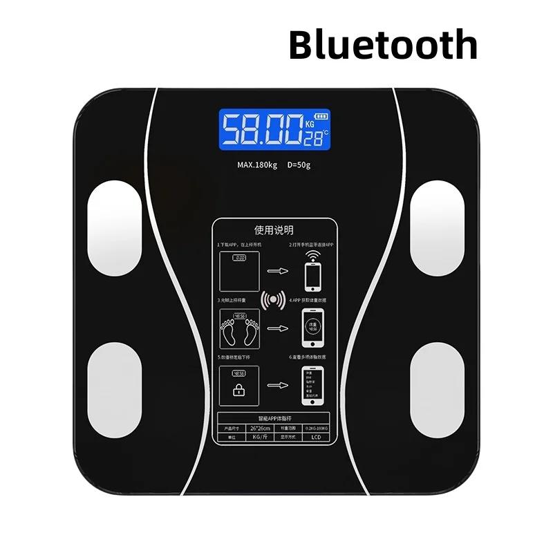 Cantar de greutate Bluetooth Cantar inteligent de baie Masura de greutate Cantar de grasime corporala Cantar electronic multifunctional pentru oameni
