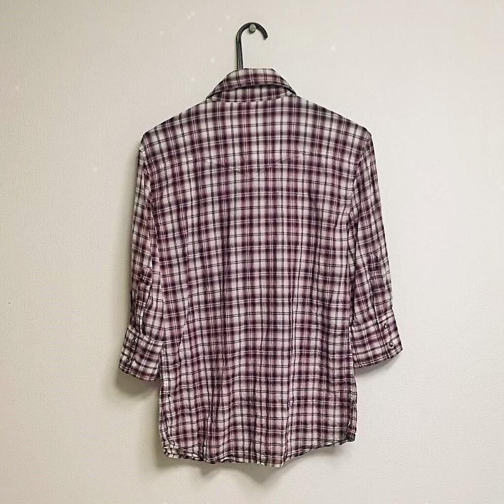 [USED] For Fans of Y2K, Achieve, and K-pop! Jack Rose/3/4 Sleeve Check Shirt