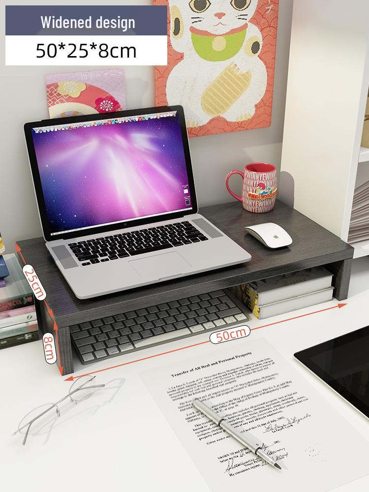 Wooden Laptop & Monitor Riser Stand for Desktops