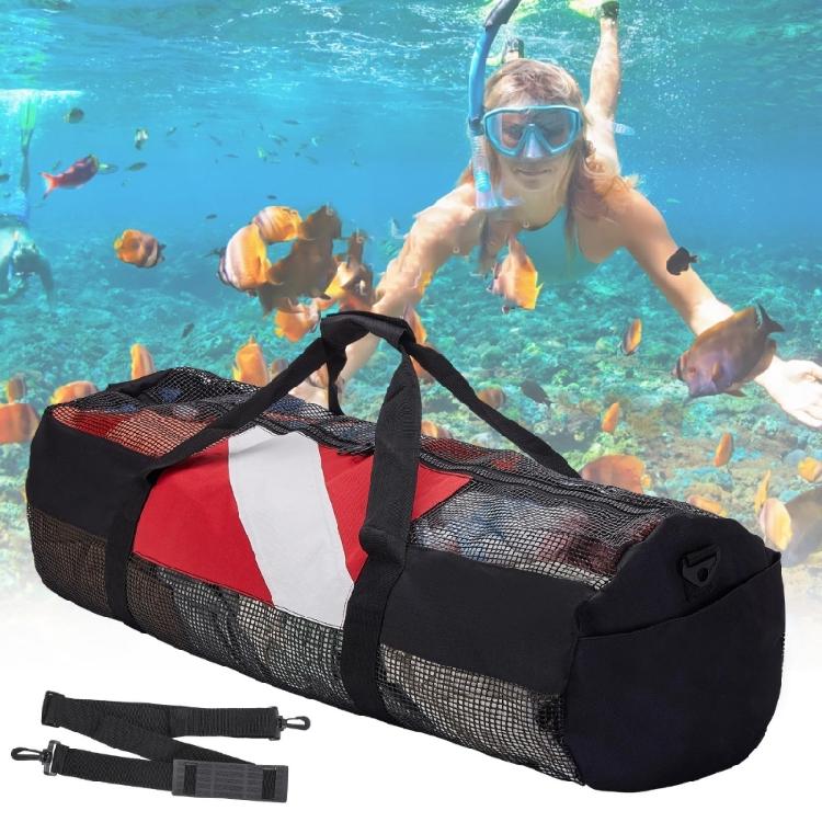 Large Mesh Duffels Bag Scubas Diving Snorkel Tote Water Equipment with Zipper