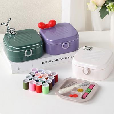 Mini Magnetic Sewing Box Kit Portable DIY Apparel Crafts Sewing Needle Threads Box Set Accessories Sewing Tools Home Travel
