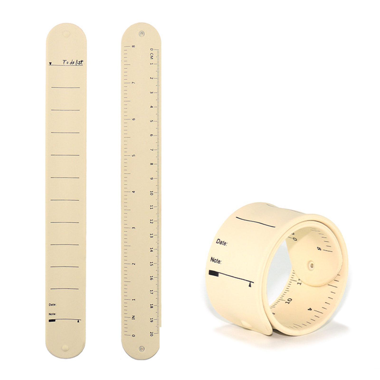 

Silicone Student Note Wrist Band Wearable Writeable Pocket To-do List Wrist Strap Reusable Waterproof with Scale for Kids Adults жёлтый