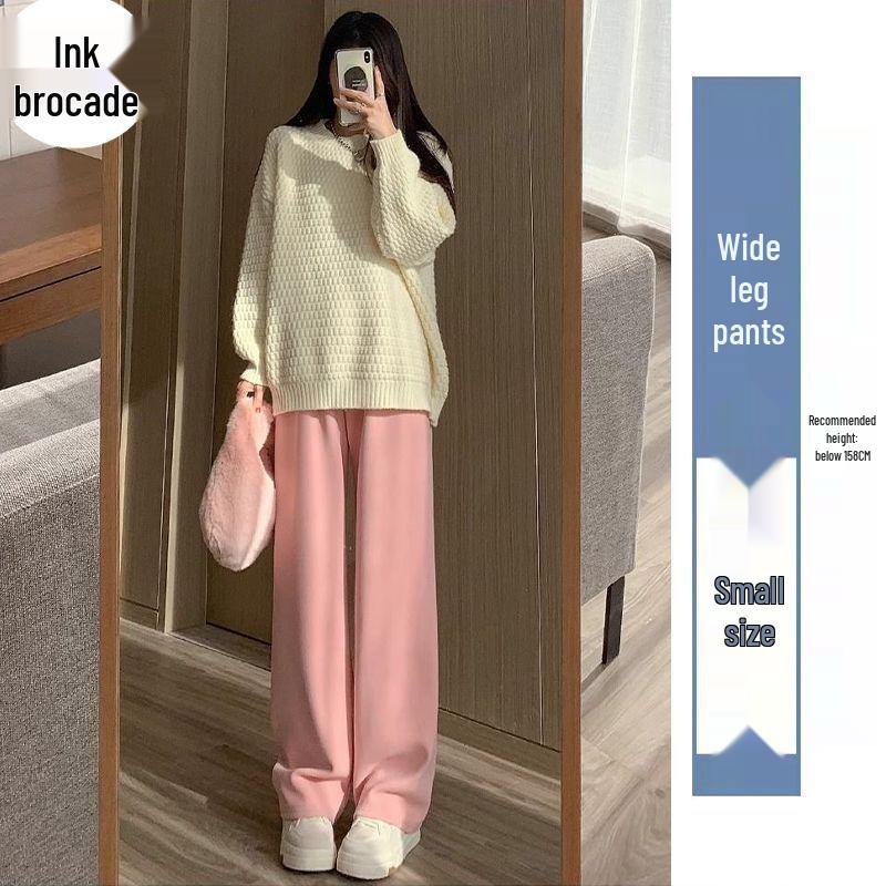 

Women s High-Waisted Corduroy Wide-Leg Pants - Soft, Fluffy, Versatile for Autumn/Winter 2XL (135-150 Jin)