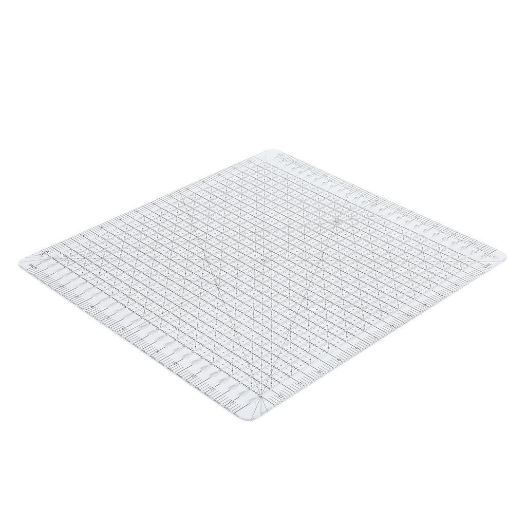 Quilting Ruler 12in Wide Transparent Acrylic Accurate Scale Black Grid Line Cut Ruler for Sewing
