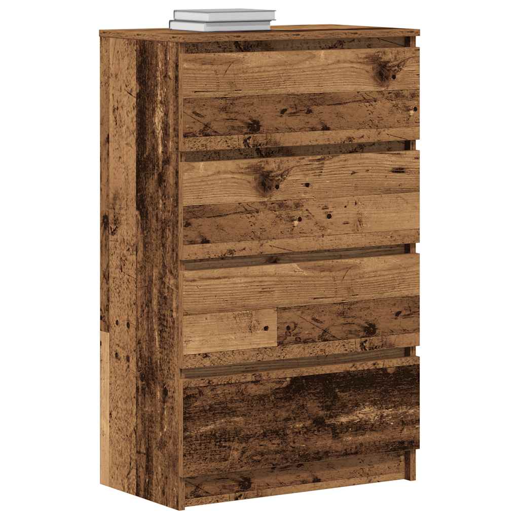 Sideboard Rustic Wood Look 60 x 35 x 98.5 cm Engineered Wood