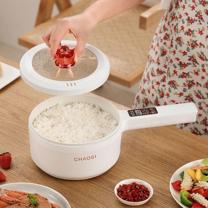 Compact Multi-Functional Electric Cooker: Noodles, Rice, Porridge, Stir-fry, Steaming, Hot Pot, All-in-One Automatic Cooking Pot