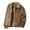 Nouvelle Veste en Velours Côtelé Ample Grande Taille Manteau Rembourré en Coton Âge Moyen et Jeune Veste Décontractée Chaude Homme