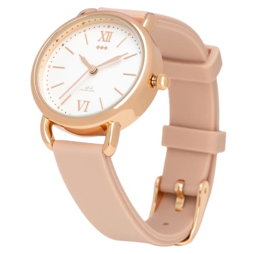 

Fieldwork Women s Analog Watch with Silicone Band, Nickel-Free, Pink, NF Mervy YM090-3