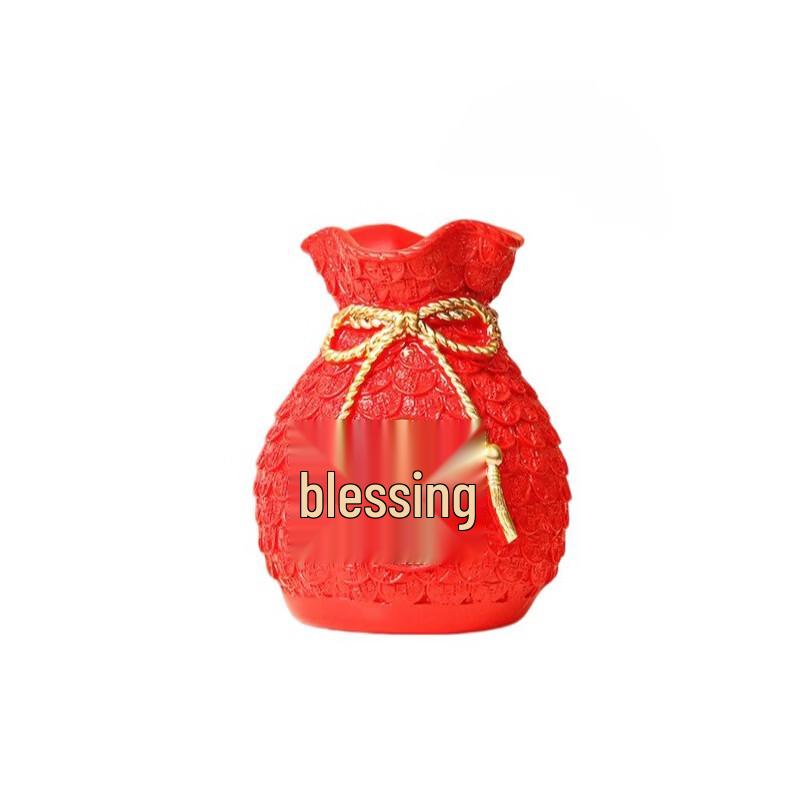 New Year Lucky Bag Resin Vase