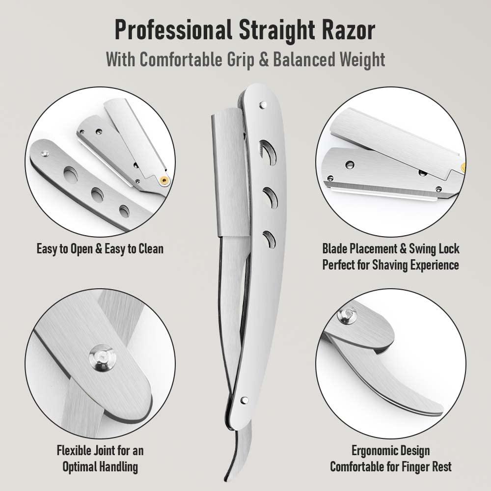 1 stücke Rasieren Barber Tools Edelstahl Manuelle Klapp Haar Rasieren Trimmen Messer Halter Haarschnitt Bart Augenbraue Rasiermesser