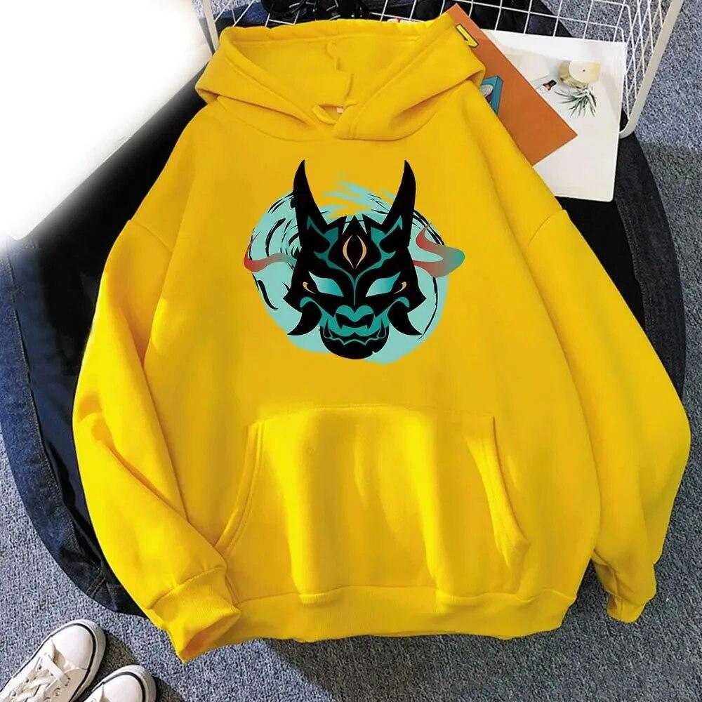 

Толстовки Genshin Impact Xiao с принтом унисекс, женские уличные толстовки с капюшоном в стиле Харадзюку, пуловеры больших размеров, спортивный костюм унисекс, одежда 4XL