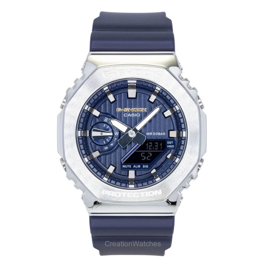 Casio Ceas pentru bărbați G-Shock G-Steel Analog Digital Ediție Limitată Cadran Albastru Quartz GM-2110SH-2A 200M