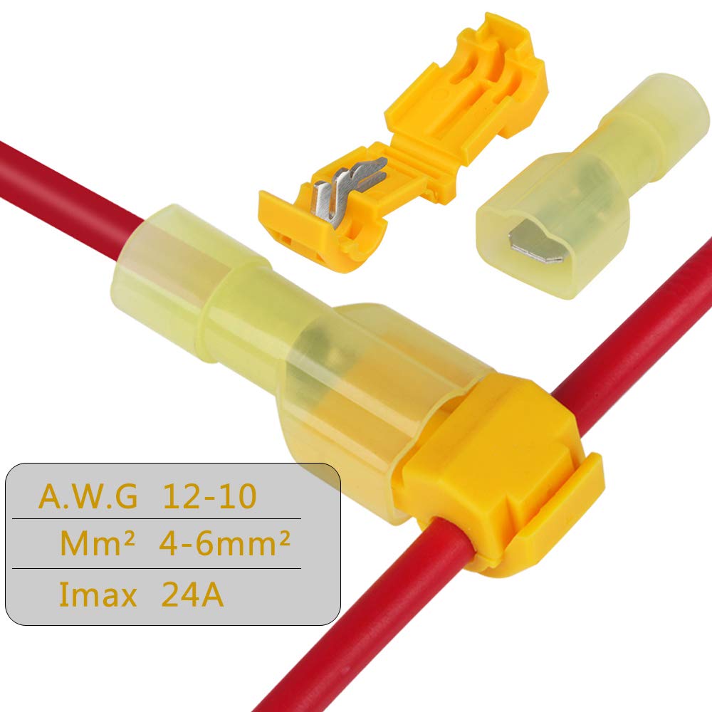 BESTU T-Shape Wiring Connector Branch Wire Connection Flat Terminal Electro Tap Wire Branch Connector