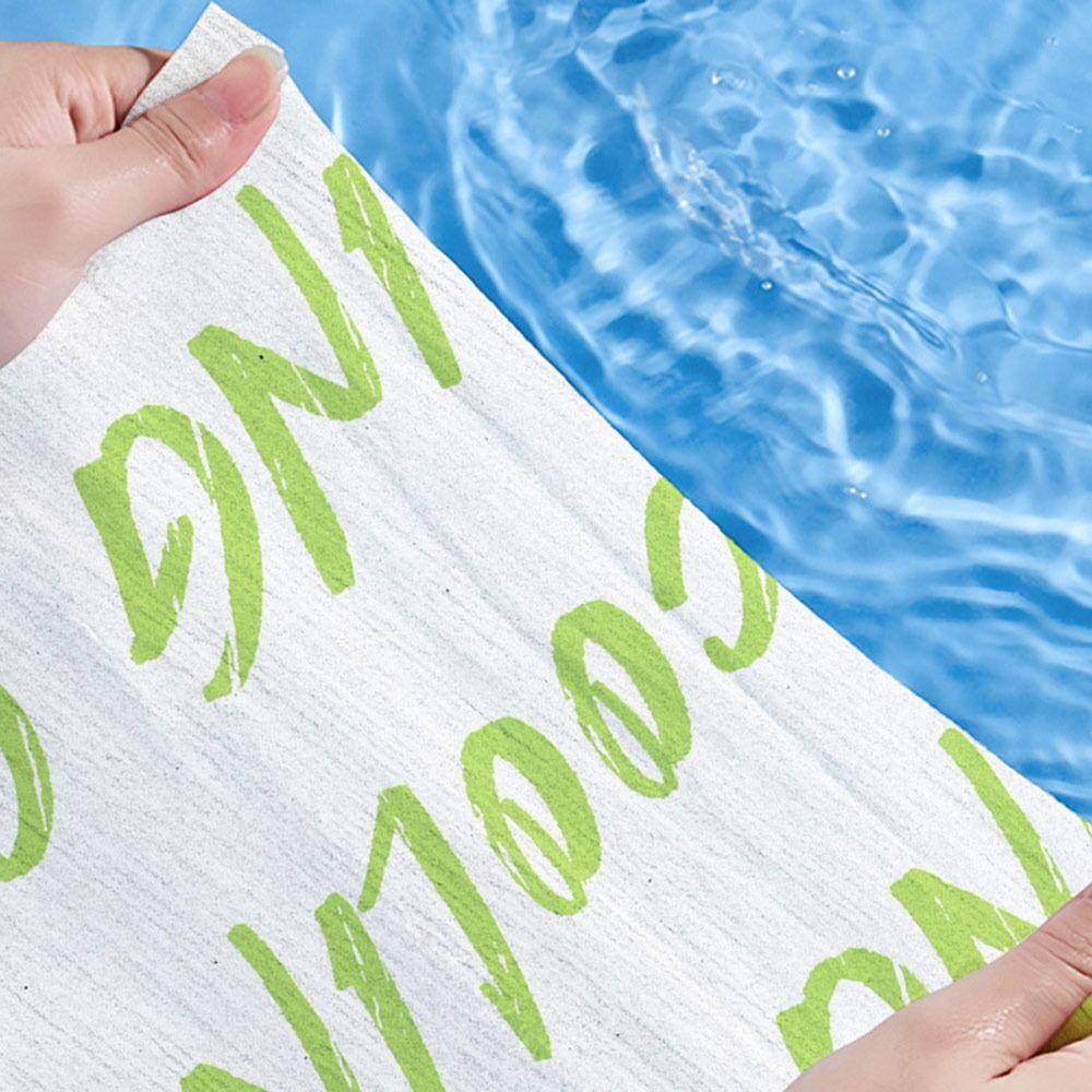 10Pcs Non Woven Fabric Cooling Towel Breathable Quick Drying Ice Wipes Sunstroke Prevention Disposable Sweat Wipes