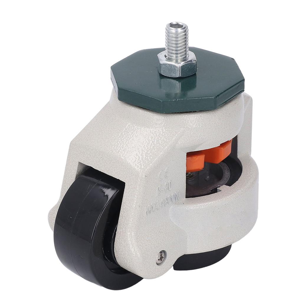 Leveling Stem Caster Adjustable Height M12 Threaded Rod Workbench Rotating Caster with 62mm Wheel