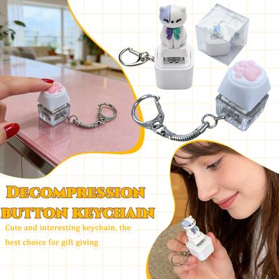 Decompression Key Keychain, Schoolbag Pendant, Sound-emitting And Light-emitting Key, Kneading Fun Pendant