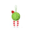 Christmas Rolling Ball Pendant: Fluorescent Green Faux Balls