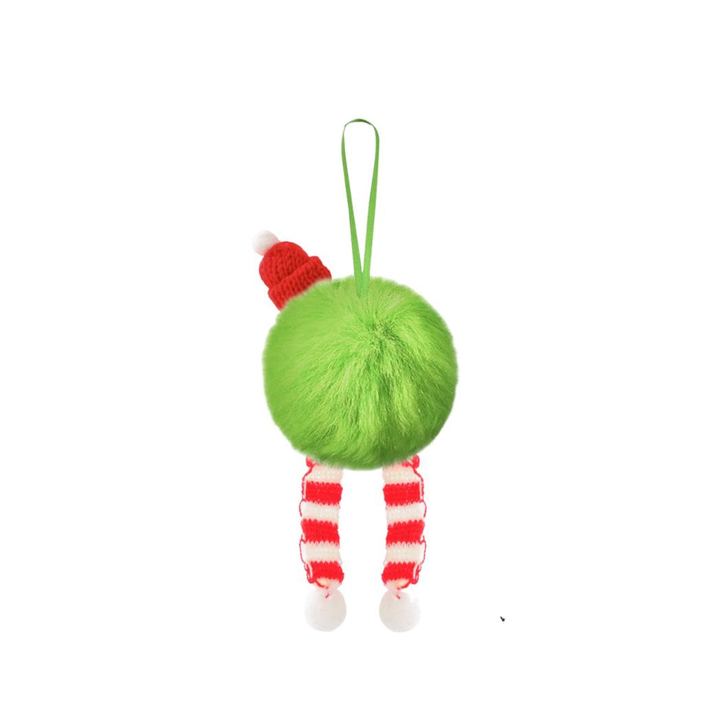 Christmas Rolling Ball Pendant: Fluorescent Green Faux Balls